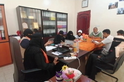 أمين اتحاد نساء أبين تلتقي أعضاء برلمان الأطفال بالمحافظة
